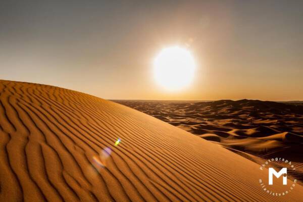 sunset at the desert