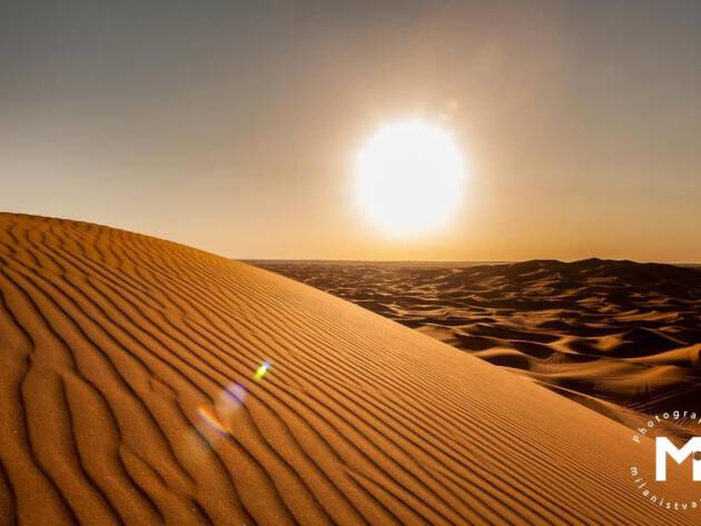 sunset at the desert