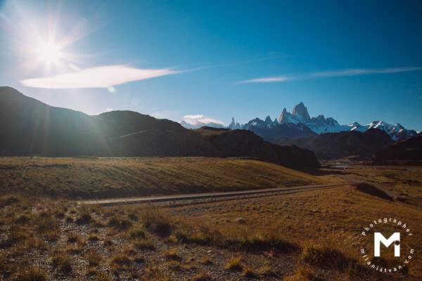 Landscape view with the big mountains in back