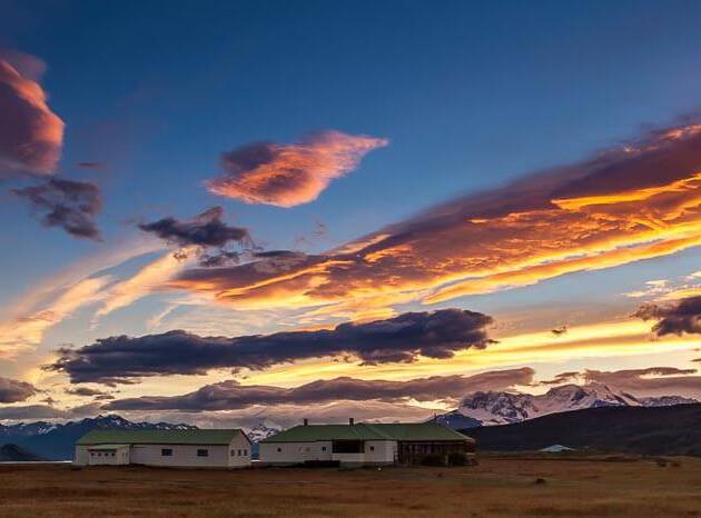Beautiful sunset at the mountains landscape