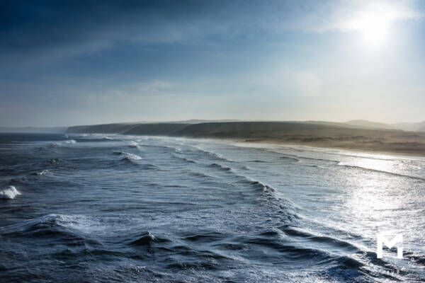 Sunny morning ocean view