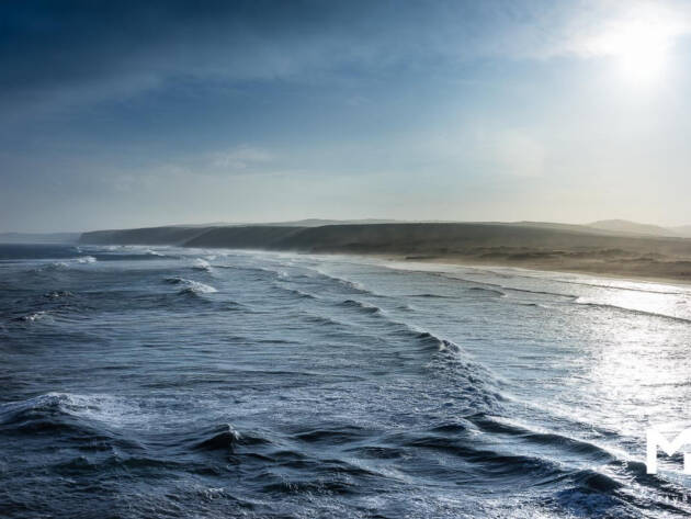 Sunny morning ocean view