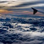 Above the clouds view from aeroplane
