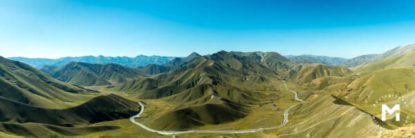 Majestic mountains top view