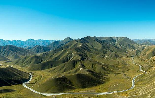 Majestic mountains top view