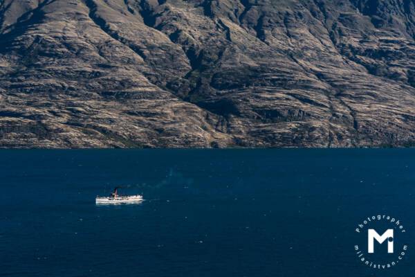 Ship on a big sea