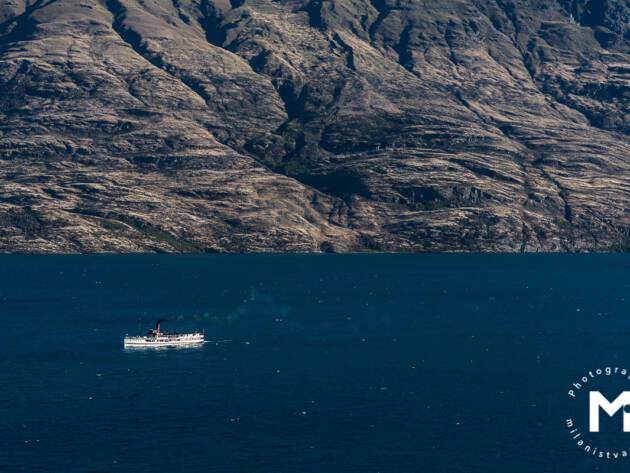 Ship on a big sea