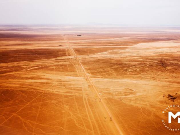 Lonely road in the desert