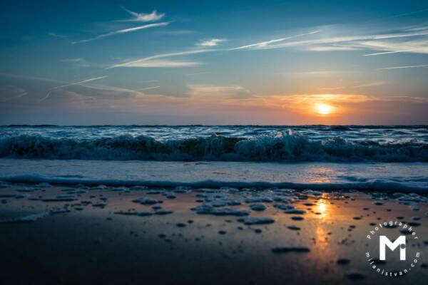 Ocean view at the sunset