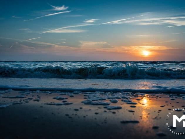 Ocean view at the sunset