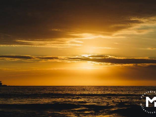 Sunset view at the ocean