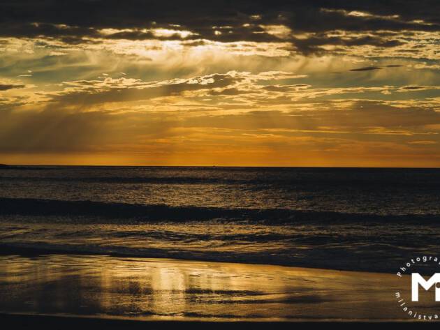 Ocean with the sunny clouds