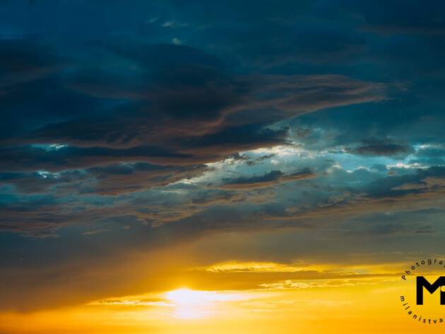 Sunrise sky with colorful clouds