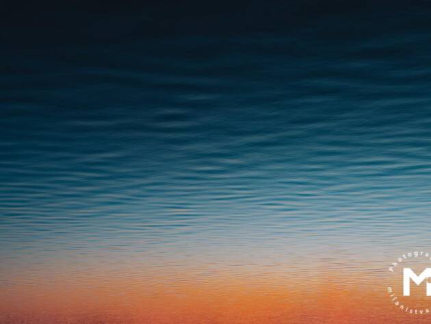 Sunset mirroring at the water