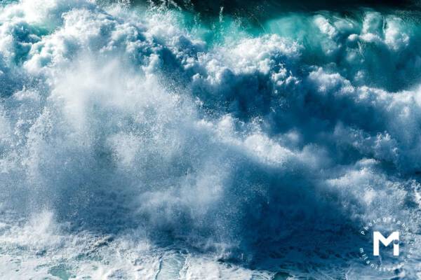 Stormy ocean waves