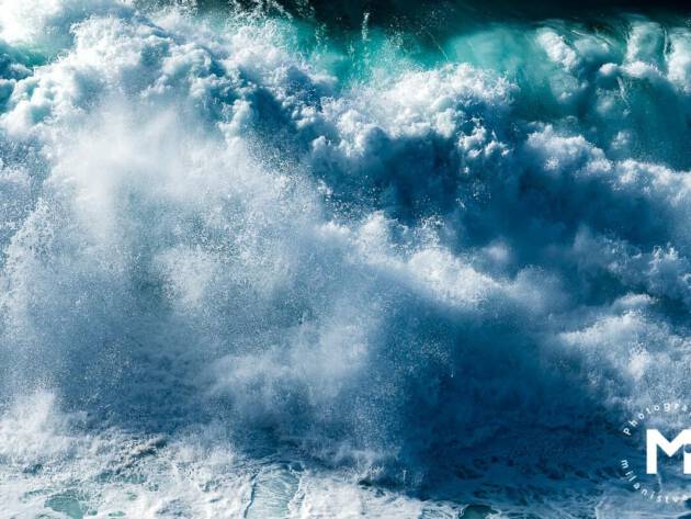 Stormy ocean waves