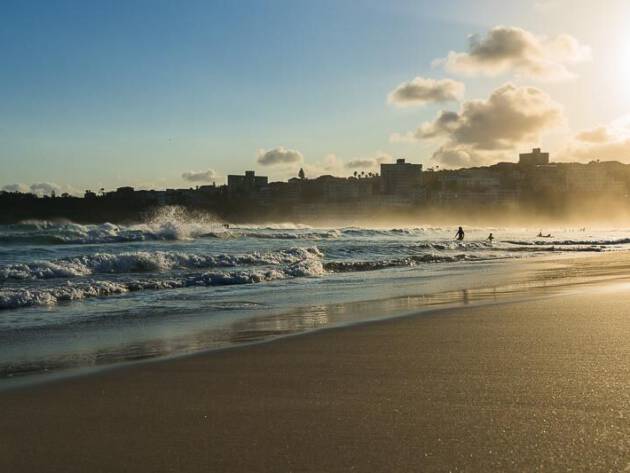 Bondi beach at the sun light