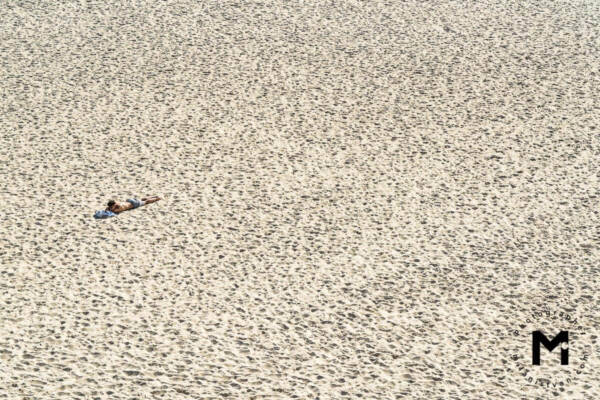 Man relaxing at the beach