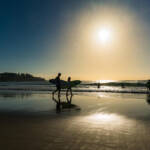 Surfers at the beach