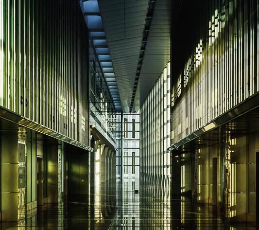 Interior view of modern architecture building