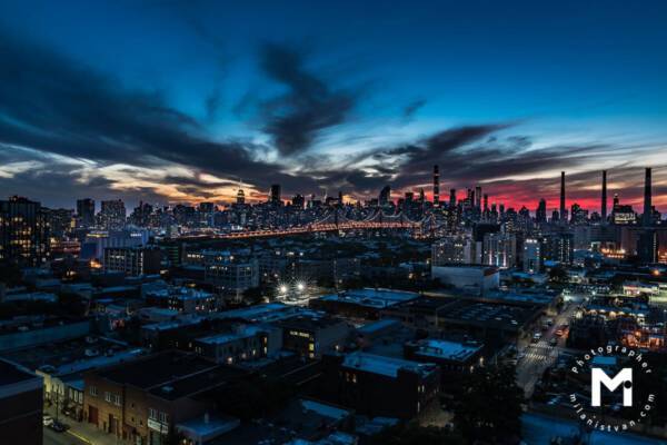 Night view at the manhattan
