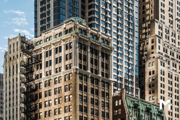 High vertical buildings view