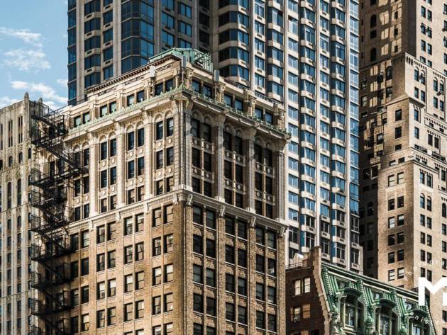 High vertical buildings view