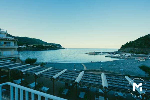 Morning view at the ocean from the hotel room