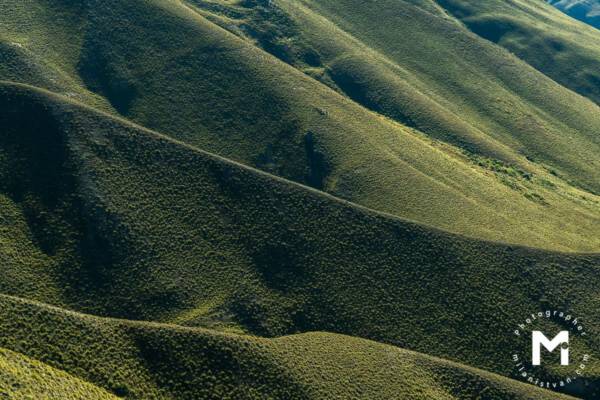 Green mountain landscape area