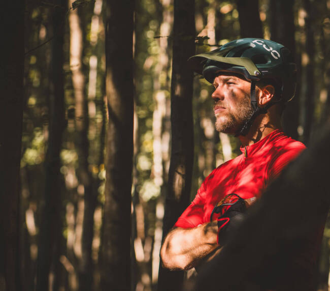 Gravel bike rider portrait