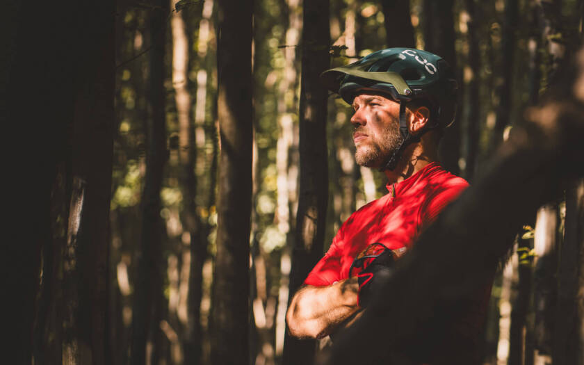Gravel bike rider portrait
